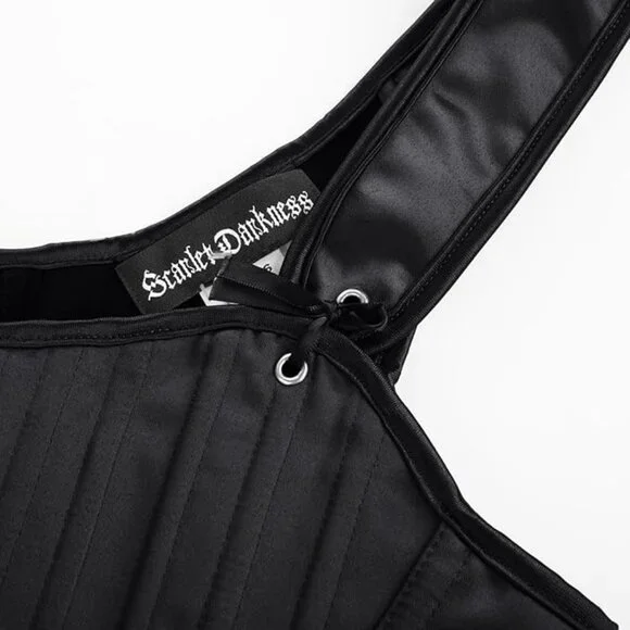 Scarlet Darkness Satin Black Corset Top, Size 16 NWT - Picture 11 of 13